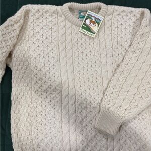 Women's Cream Cable Knit Sweater Gaeltarra Cozy Sweater